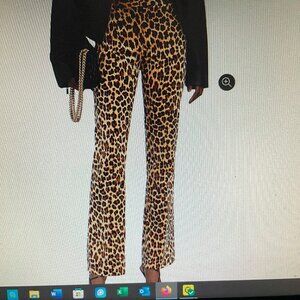NWT!!!!!  Intermix Animal Print Flare Pant